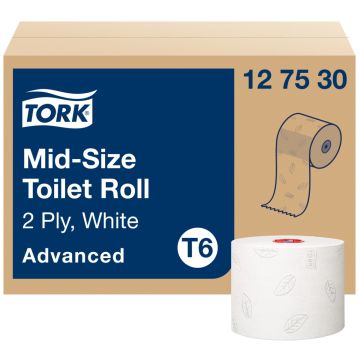 Tork Toiletpapier advanced mid size T6 2-laags wit  - 27 x 100 meter