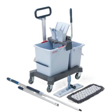 Vileda US Pro ready to go kit double emmer 25 liter + 8 liter, r-Microspeed Max mop