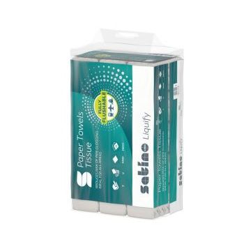 Santino liquify handtowel 2 laags 15 x 268 stuks wit v-vouw