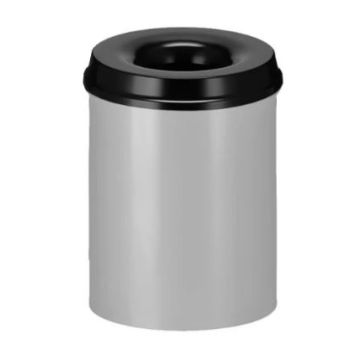 Papierbak vlamdovend grijs/zwart 15 liter