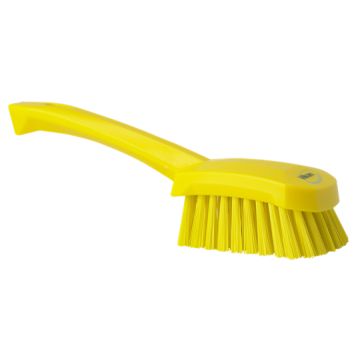 Vikan Afwasborstel groot hard geel 27 cm