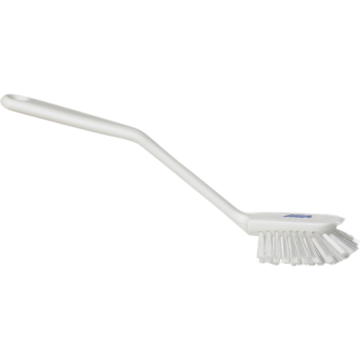 Vikan Afwasborstel medium met schraaprand wit 28 cm 