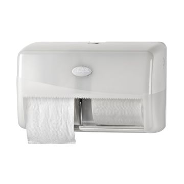 Pearl White Duo toiletrolhouder compact