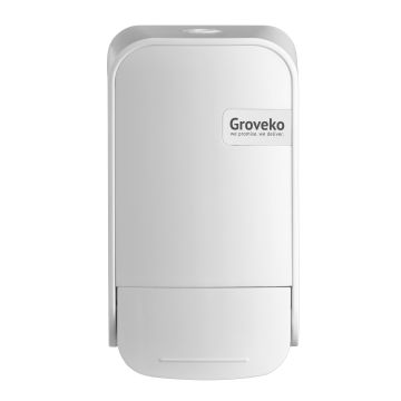 Quartz White foamdispenser 400ml tbv toiletseatcl/ 8133040, Groveko-logo