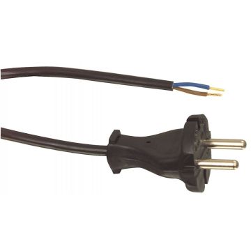 Stofzuigersnoer zwart 2-aderig 2x1,00mm -  15 meter