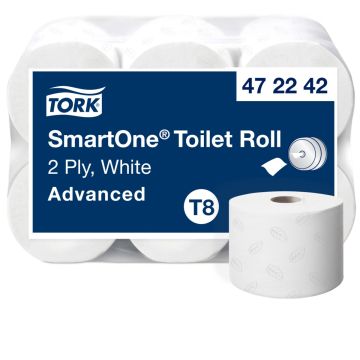 Tork Toiletpapier SmartOne advanced T8 2-laags wit - 6 x 1150 vellen