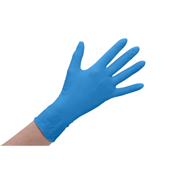 Handschoen latex poeder blauw maat M 100 stuks