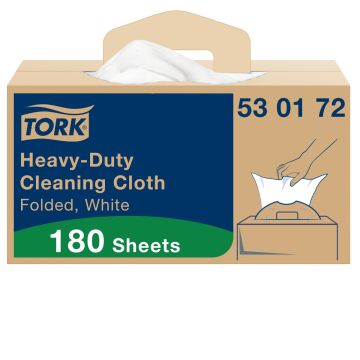 Tork Reiningsdoek heavy duty gevouwen W4 1-laags wit - 1 x 180 vellen
