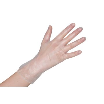 Handschoen vinyl ongepoed. wit M 100st premium quality 4040 1452