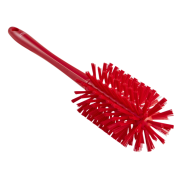 Vikan Pijpenborstel ultra hygiene medium hard met steel rood Ø90 mm