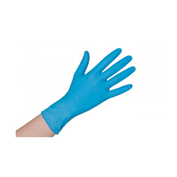 Handschoen nitril ongepoederd efficient quality blauw maat L 100 stuks