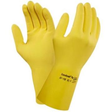 Huishoudhandschoen Ansell latex geel L