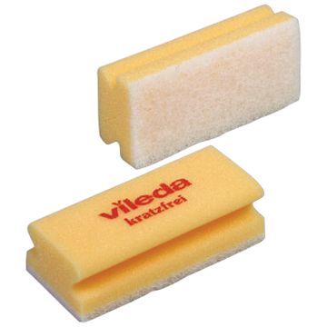 Vileda schuurspons geel/wit 10 st. 7 x 14 cm