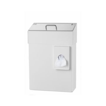 MediqoLine Hyg.afvalbak+z.houder wit 10l MQHB10P