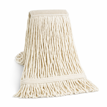 Strengenmop katoen met band gelust wit 350 gram