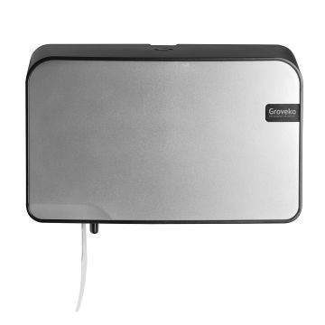 Groveko Quartz Silver Duo toiletrolhouder coreless 