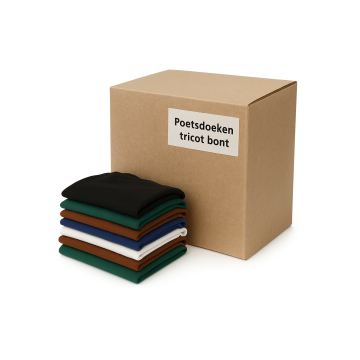 Poetsdoekbonte tricot 10 kilo