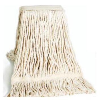 Strengenmop katoen met band gelust wit 350 gram