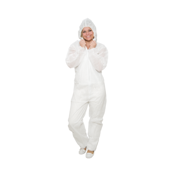 Overall nonwoven extra sterk wit 50 stuks - Maat XXL