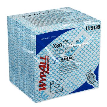 Wypall Poetsdoek X80 plus blauw 8 x 30 stuks