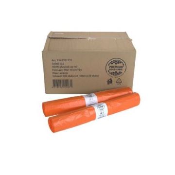 Afvalzak oranje 70x110cm T25 25x20 st