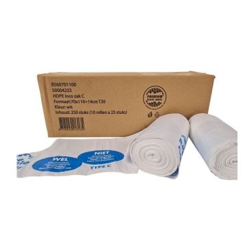 Comfortwasteluierzak wit T30 250 stuks Type C 70x110cm