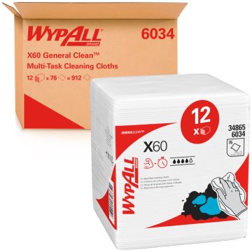 Wypall X60 poetsdoek wit 12x76 vel. (24)