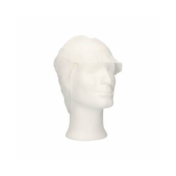 Snood Cap non woven PP wit maat L - 10 x 100 stuks 