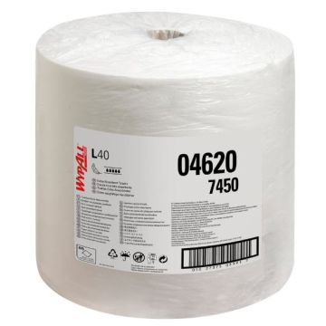 Wypall Poetsrol L40 Jumborol 1-laags wit 1 x 875 vellen