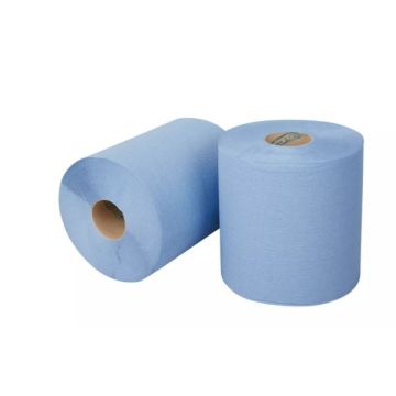 Ecowipe Poetsrol midi cellulose blauw 6 x 300 mtr.