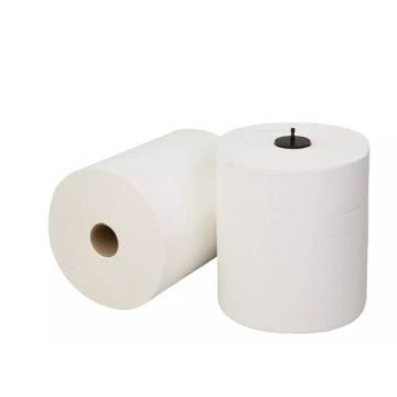 EcoWipe Handdoekrol matic 2-laags wit 6 x 150 meter