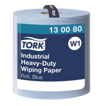 Tork Poetsrol industrial heavy duty W1 3-laags blauw - 1 x 750 vellen