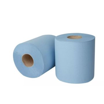 EcoWipe Poetsrol midi recycled 2-laags blauw 6 x 150 meter