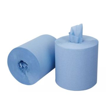 Euro Poetsrol midi coreless 1-laags blauw 6 x 300 meter
