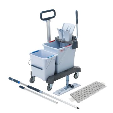 Vileda US Pro ready to go kit double emmer 25 liter + 8 liter, r-Microspeed Plus mop