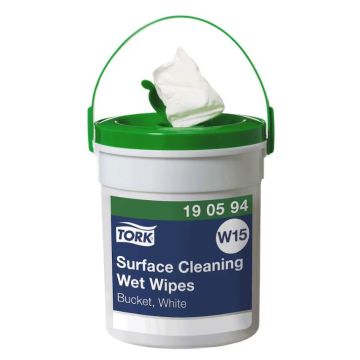 Tork Reinigingsdoek vochtig W15 wit 4 emmers