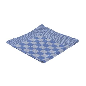 Betra Theedoek blauw geblokt 65 x 65 cm - 6 stuks