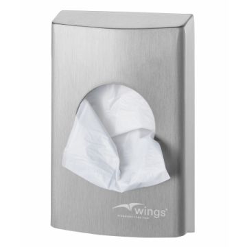 Wings Hygienezakjeshouder RVS met anti-fingerprint