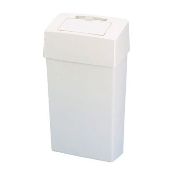 Select hygiene afvalbak+muurb. wit 23 L. ABS