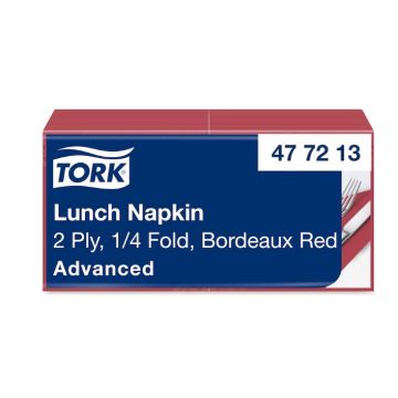 Tork Lunchservet advanced 1/4 vouw 2-laags bordeaurood - 10 x 200 stuks