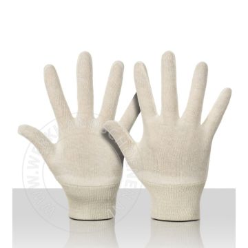 Handschoen katoen met tricot boord maat 10