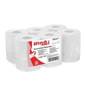 Wypall Poetsrol L10 centerfeed 1-laags wit 6 x  390 vellen