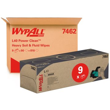Wypall Poetsdoek L40 Power Clean1-laags wit 9 x 90 vellen