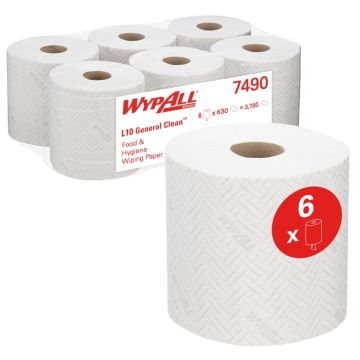 Wypall L10 Extra Roll control 6x600v. wit 1 laags combirol