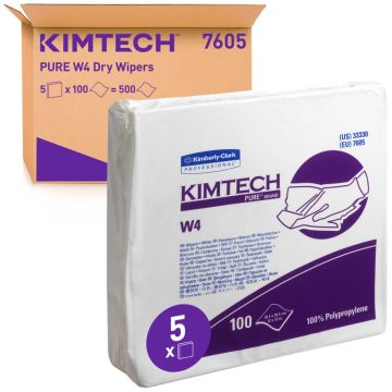 Kimtech Poetsdoek Pure W4 plat wit 5 x 100 vellen