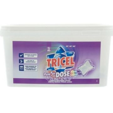 Tricel Wasmiddel pow(d)er dose kleur 80 x 27 gram