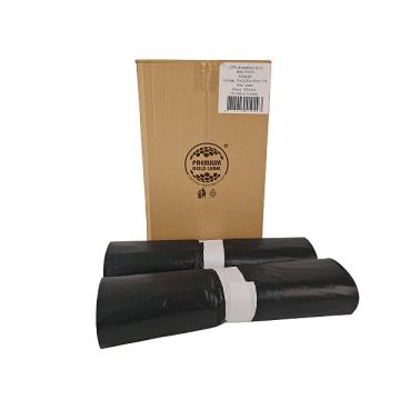 Afvalzak zwart 75/30x150cm 70my 50st. 50 stuks