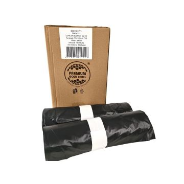 Afvalzak LDPE T60 90 x 125 cm zwart 10 x 10 stuks