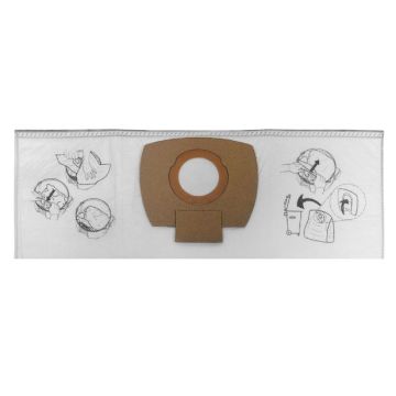 Makita Stofzak fleece tbv 10 liter stofzuiger 5 stuks