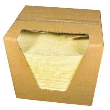 Absorptiedoeken chemicaliën 1-laags geel 40 x 50 cm - 200 stuks